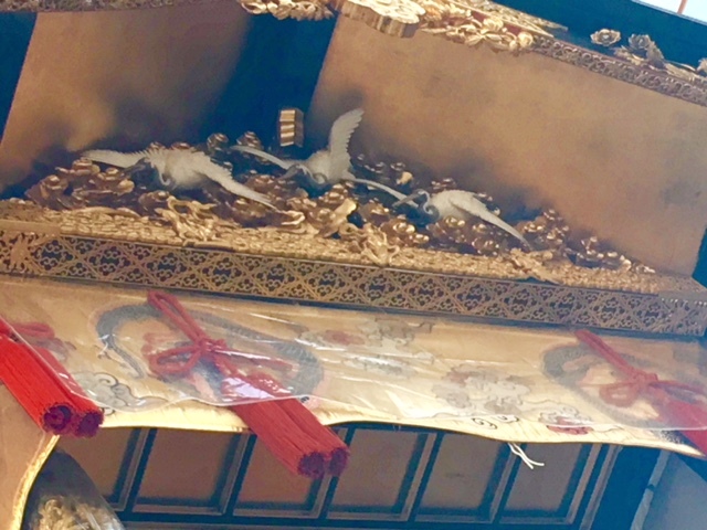 祇園祭の放下鉾の屋根裏の装飾